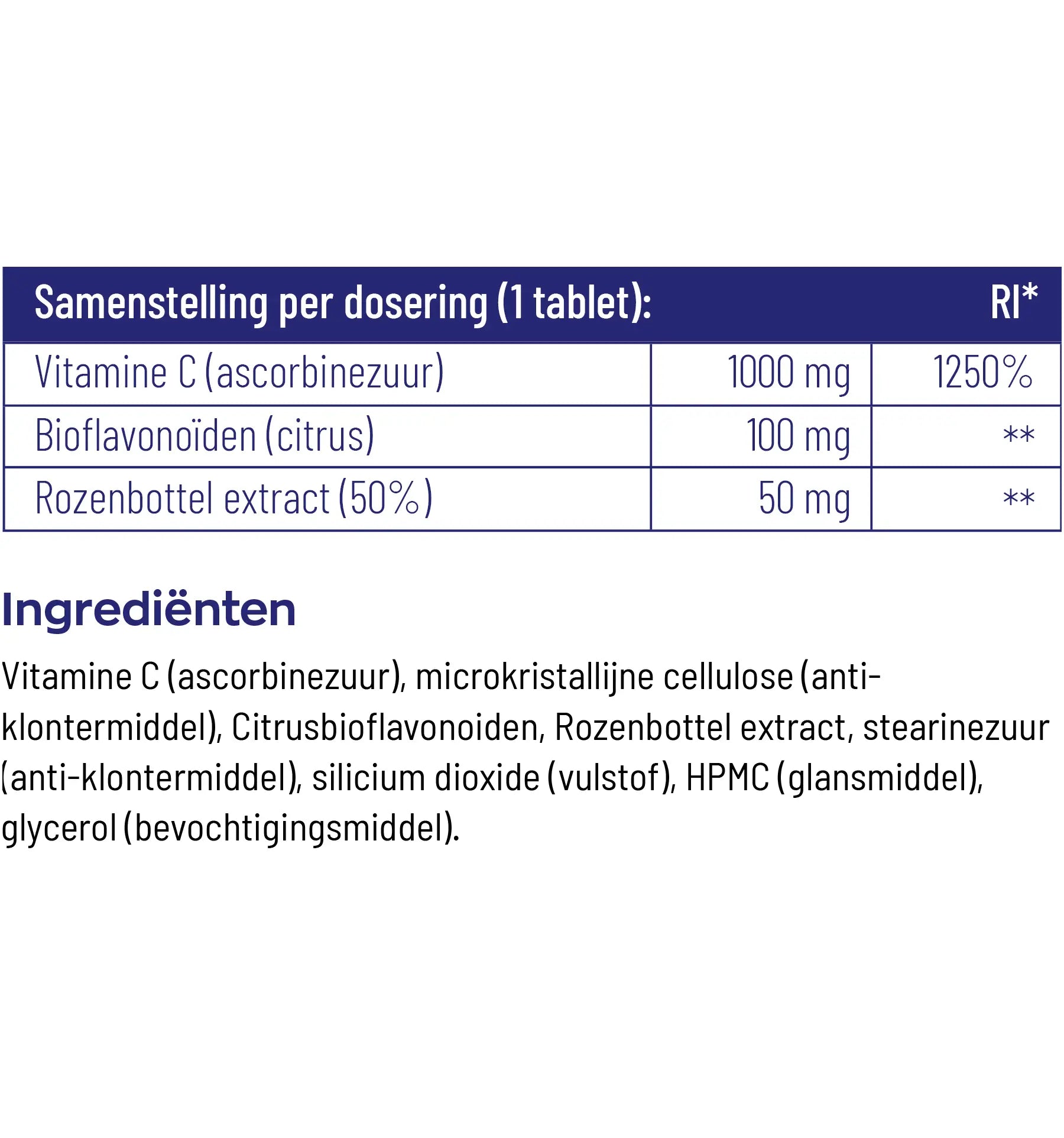 Vitakruid Vitamine C 1000 mg 90 tabletten (afbeelding 4)