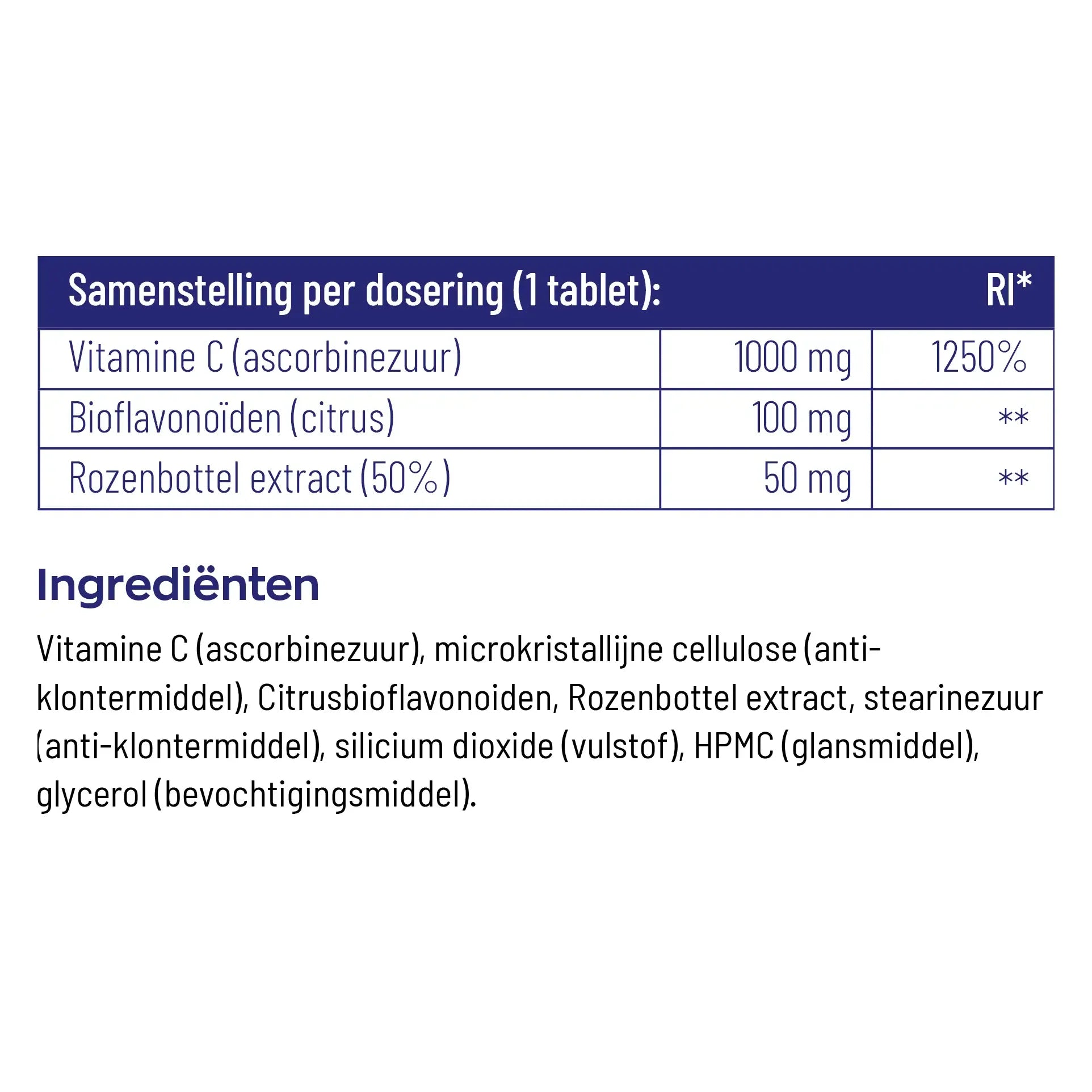 Vitakruid Vitamine C 1000 mg 90 tabletten (afbeelding 4)