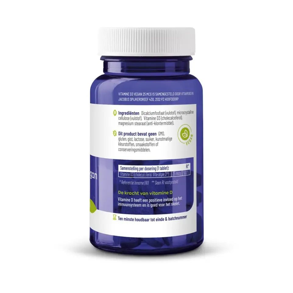 Vitakruid Vitamine D3 Vegan 25 mcg 120 tabletten