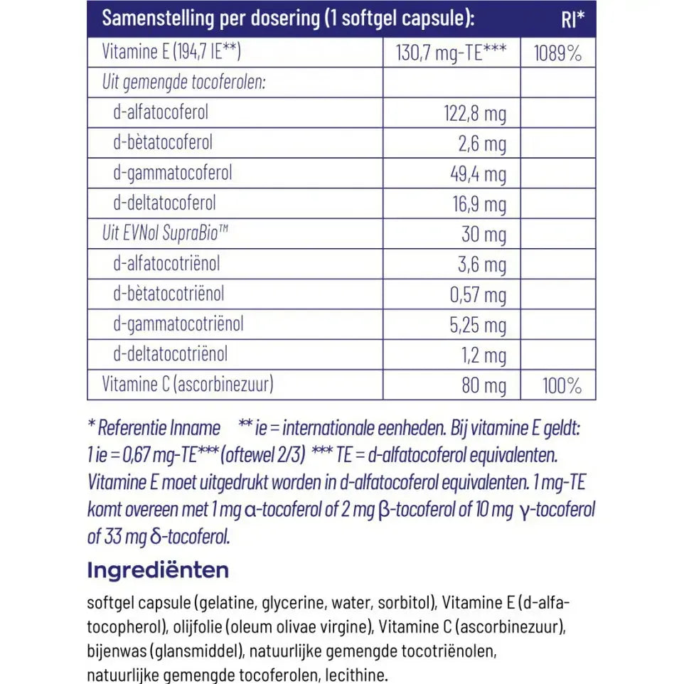 Vitakruid Vitamine E 230 TE complex 60 softgels