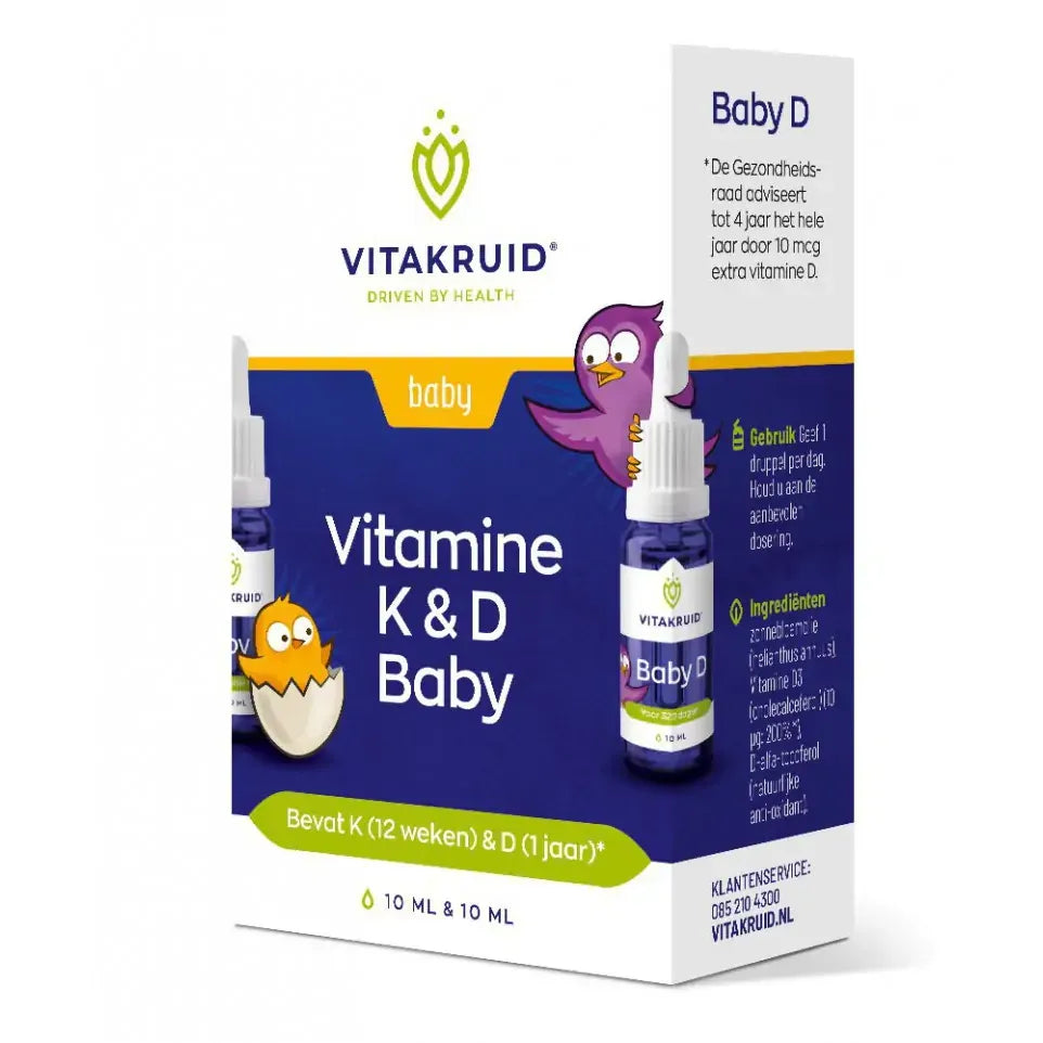 Vitakruid Vitamine K & D Baby 2x 10 ml