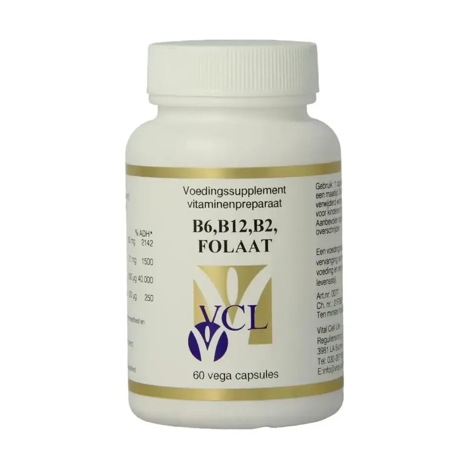 Vital Cell Life Vitamine B6/B12/B2 folaat 60 vcaps