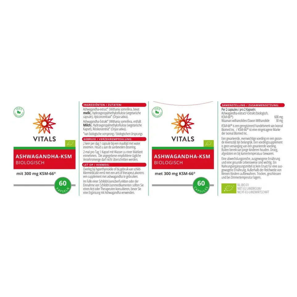 Vitals Ashwagandha-ksm 60 capsules