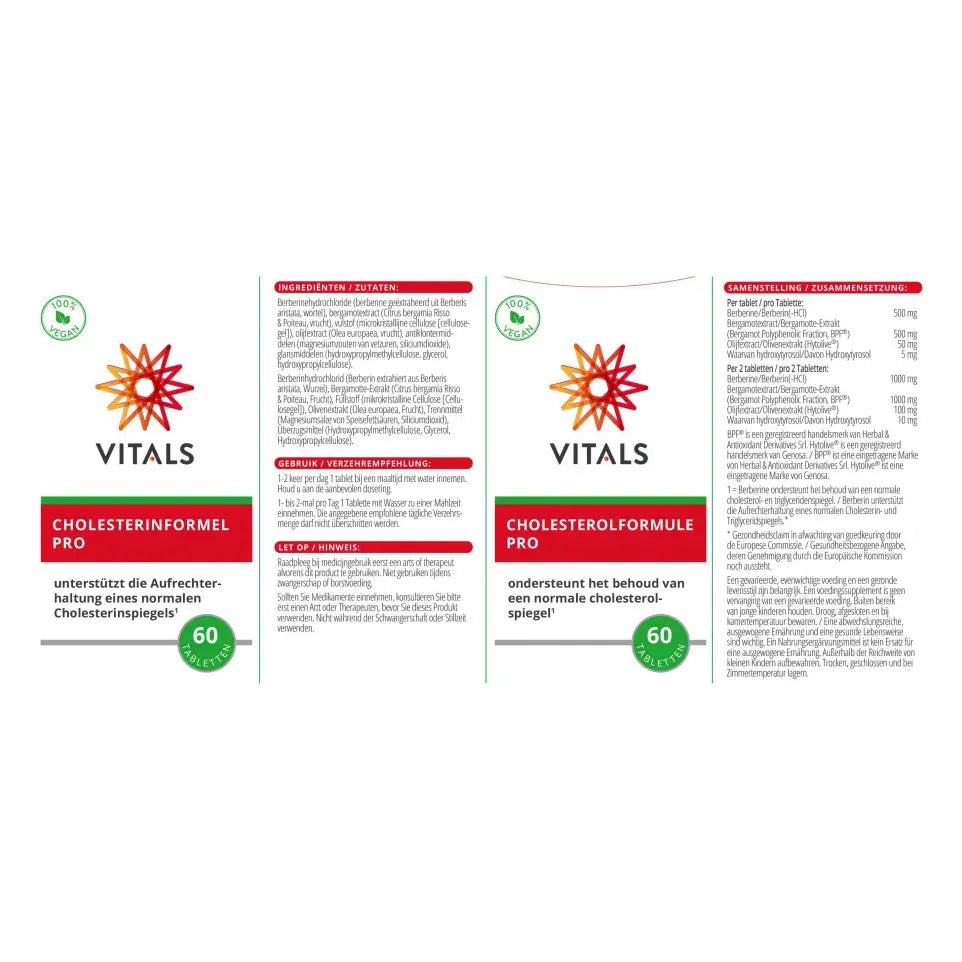 Vitals Cholesterolformule pro 60 tabletten
