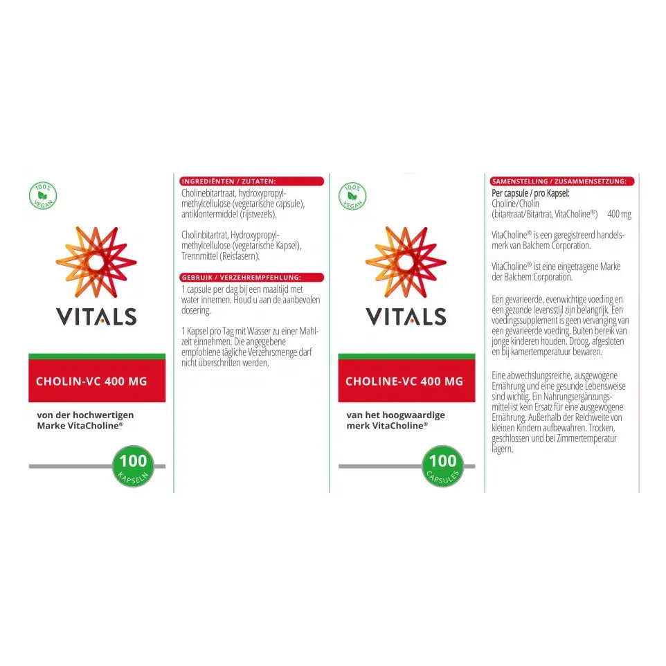 Vitals Choline-VC 400 mg 100 capsules