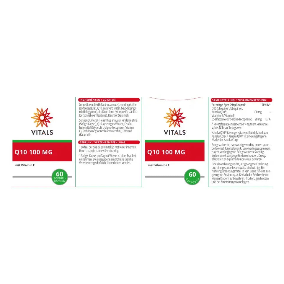 Vitals Q10 100 mg 60 capsules (afbeelding 4)