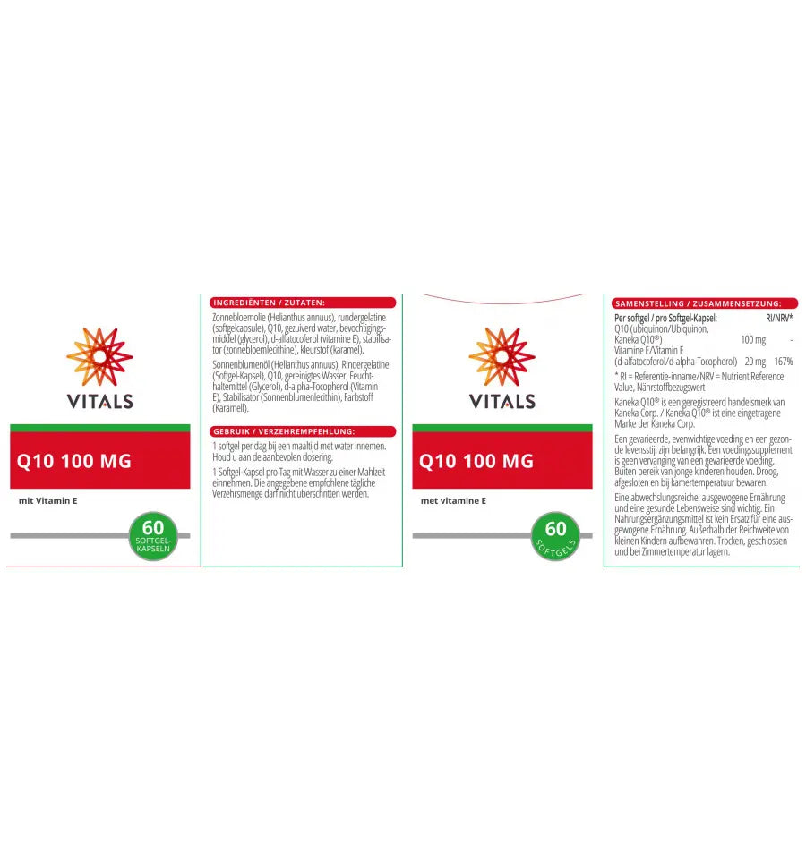 Vitals Q10 100 mg 60 capsules (afbeelding 4)