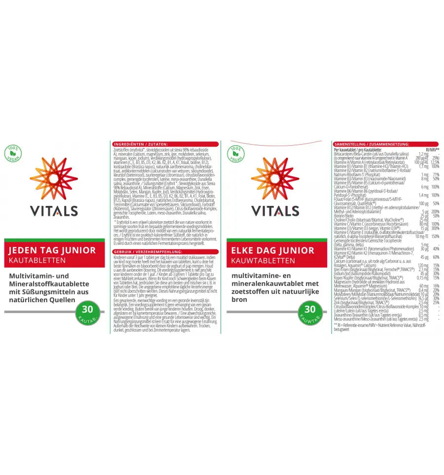 Vitals Elke dag junior 30 kauwtabletten (afbeelding 4)