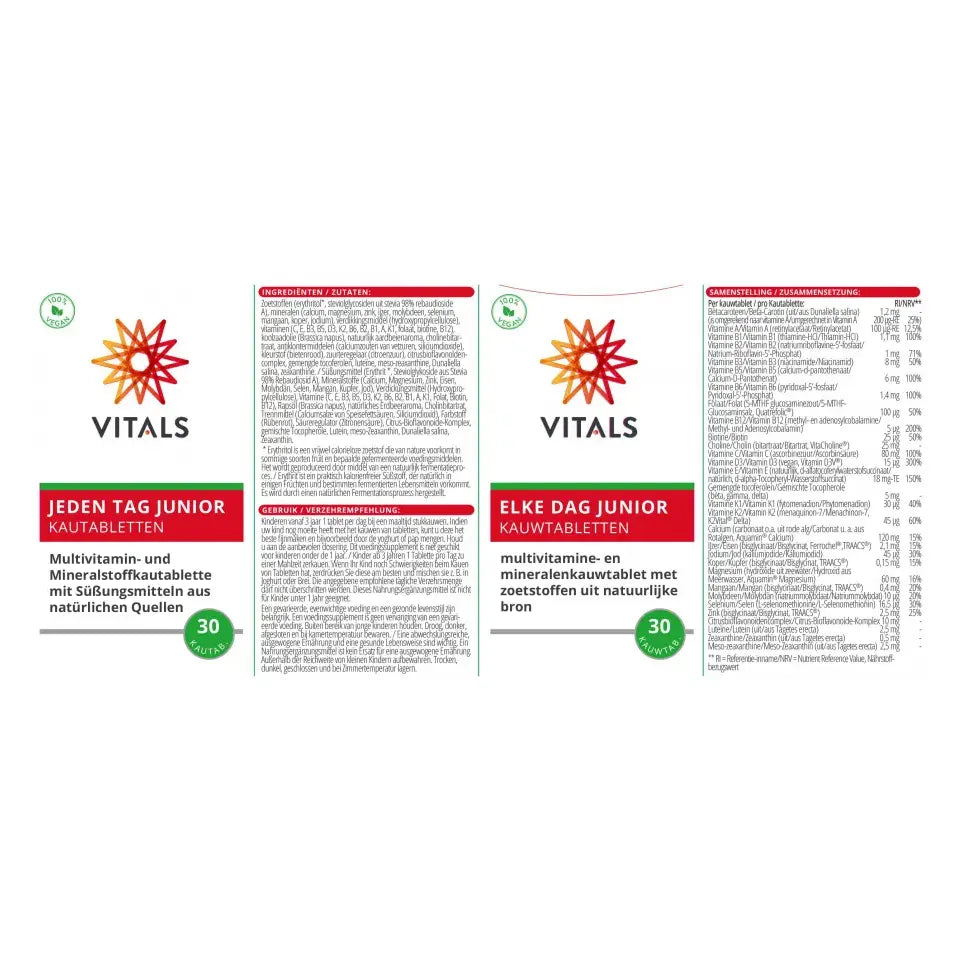 Vitals Elke dag junior 30 kauwtabletten (afbeelding 4)