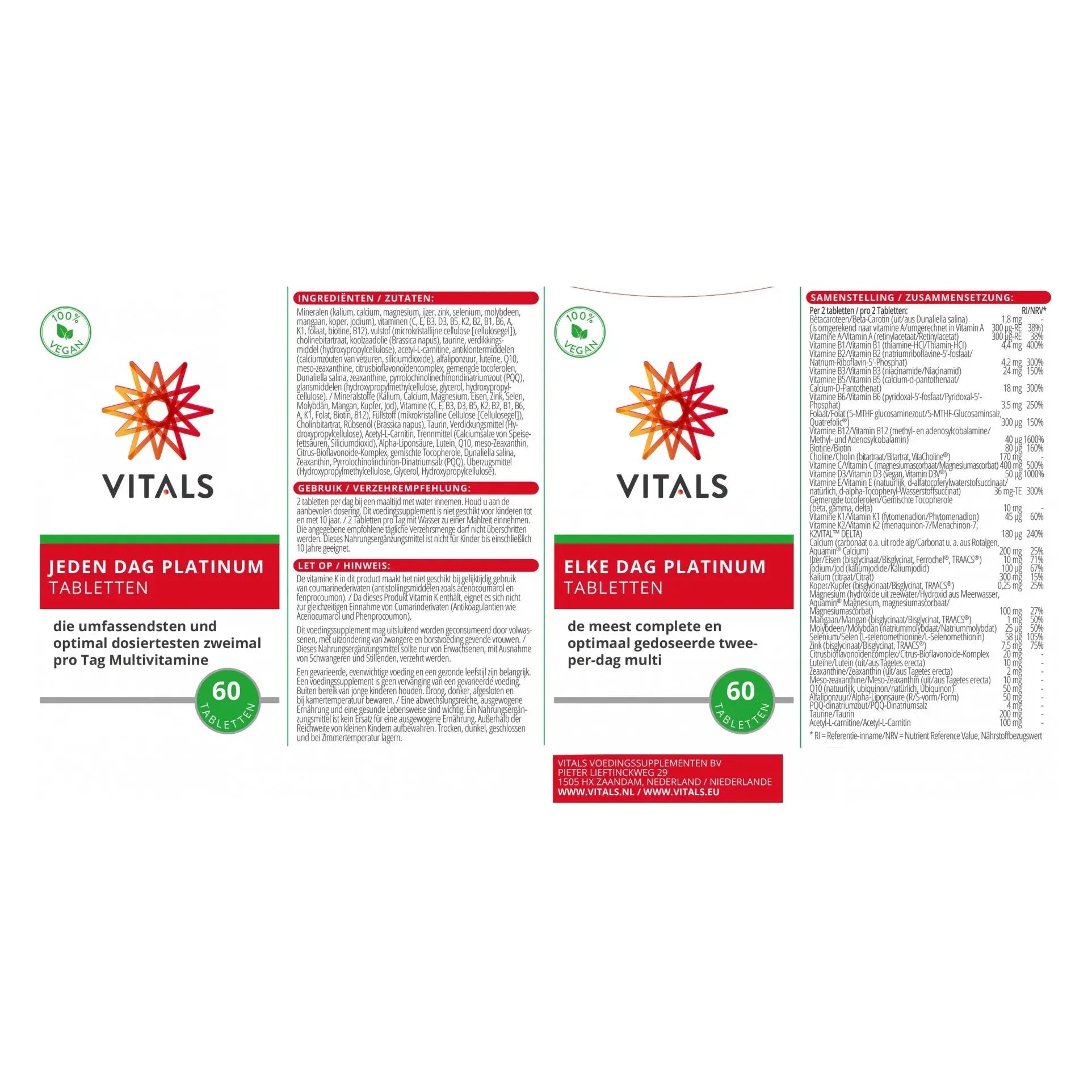 Vitals Elke dag platinum 60 tabletten