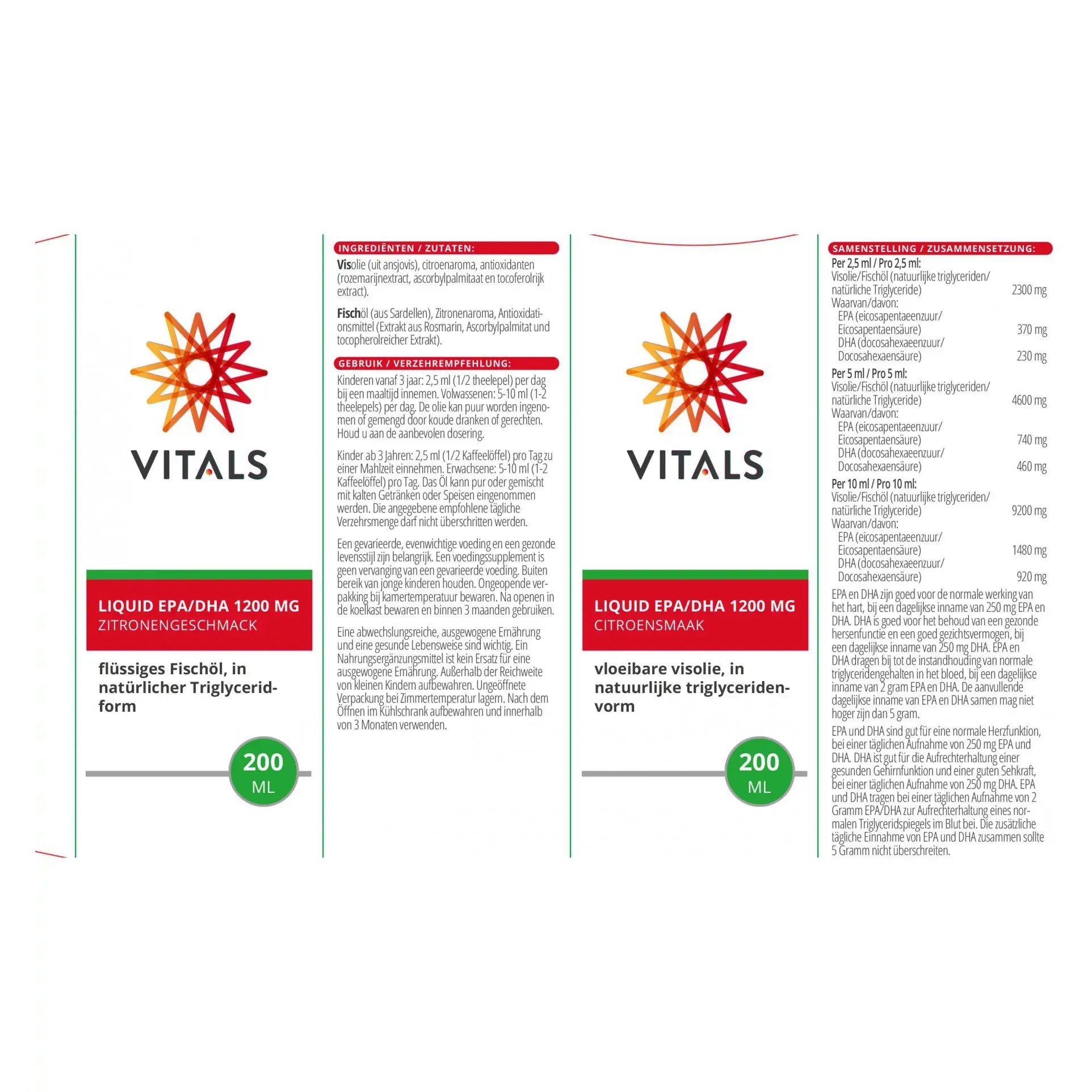 Vitals Liquid EPA/DHA 1200 mg 200 ml
