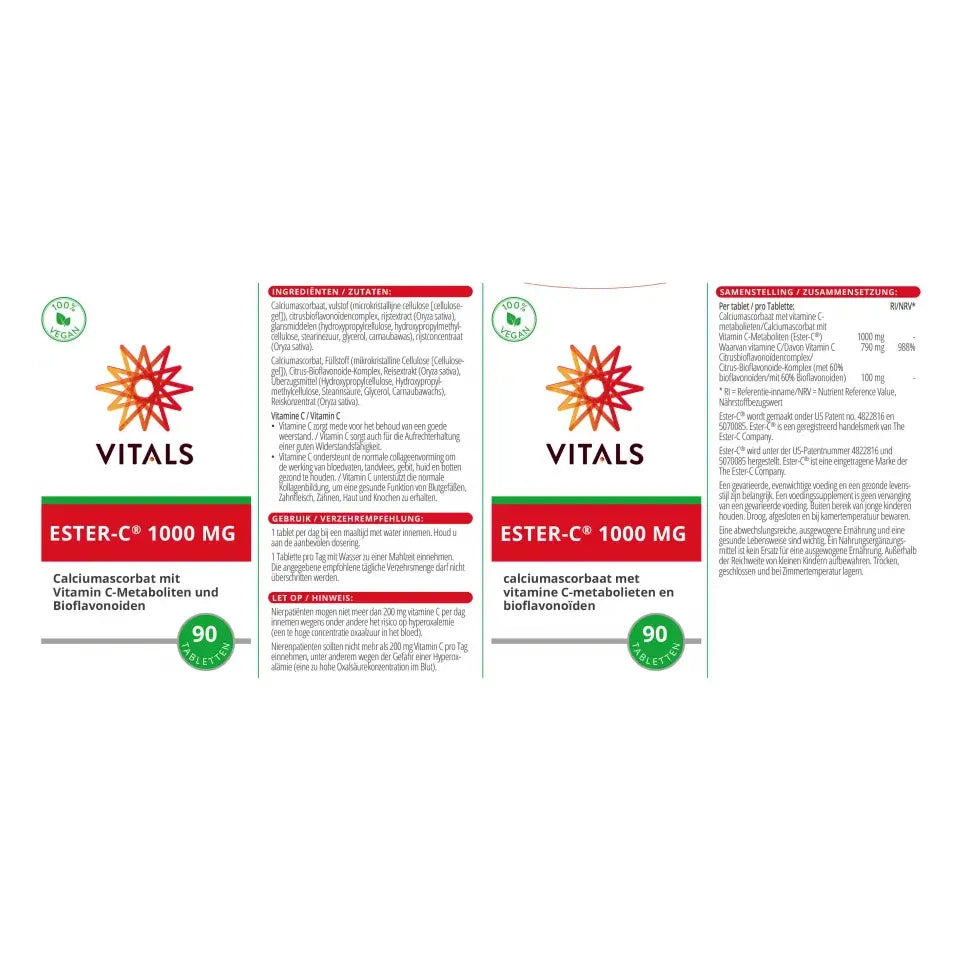 Vitals Ester C 1000 mg 90 tabletten