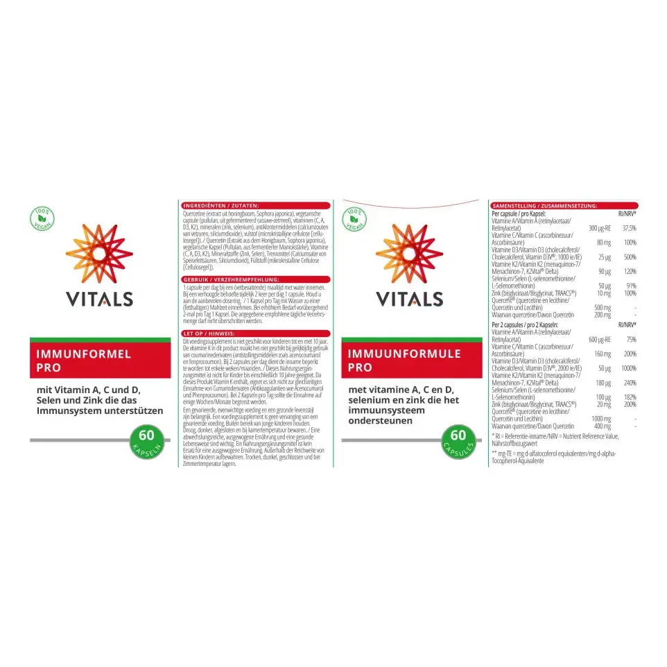 Vitals Immuunformule pro 60 capsules