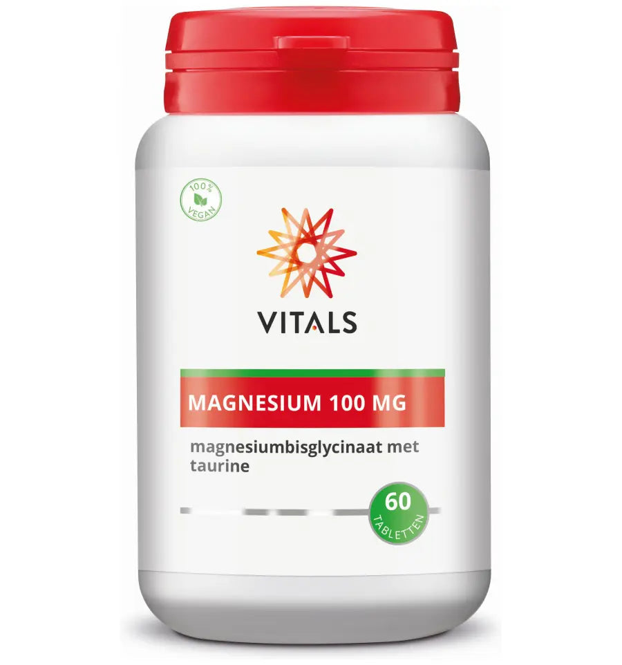 Vitals Magnesiumbisglycinaat 100 mg 60 tabletten (afbeelding 1)