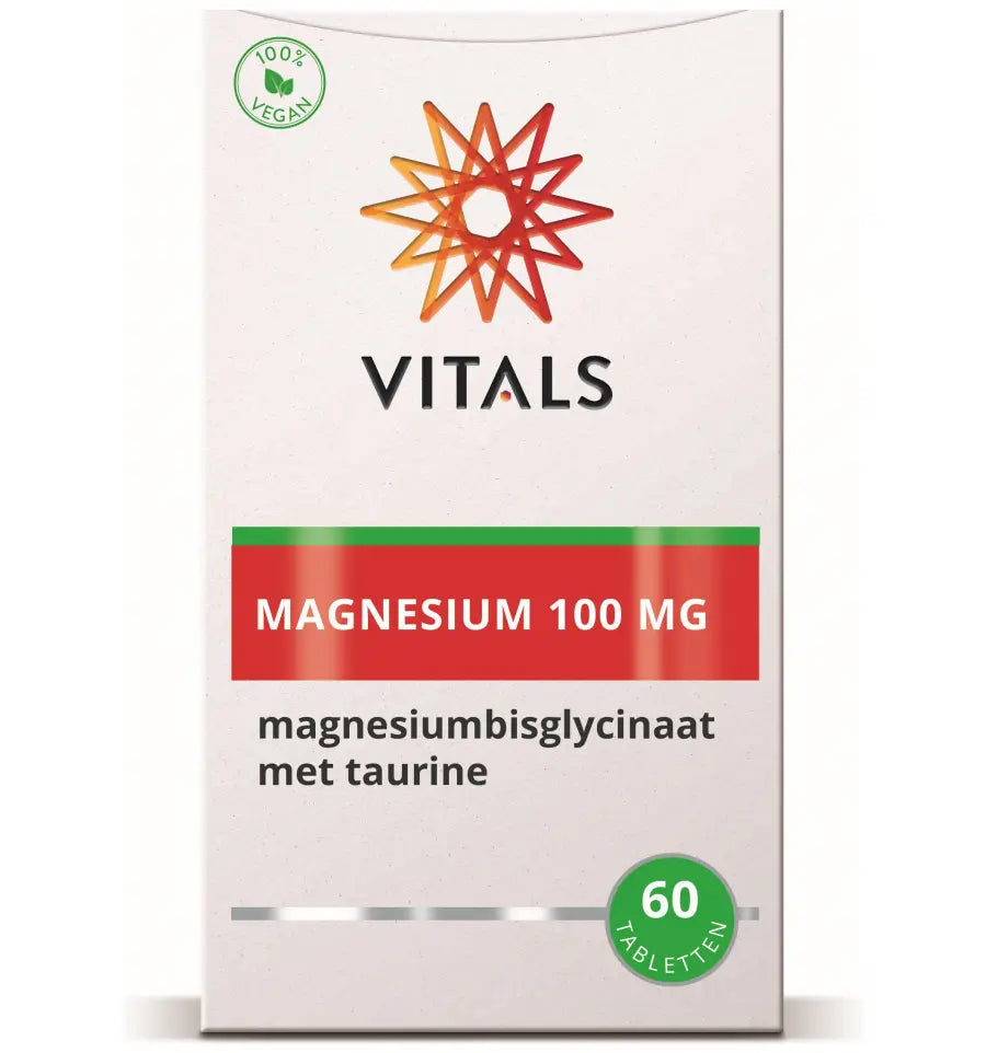 Vitals Magnesiumbisglycinaat 100 mg 60 tabletten (afbeelding 3)