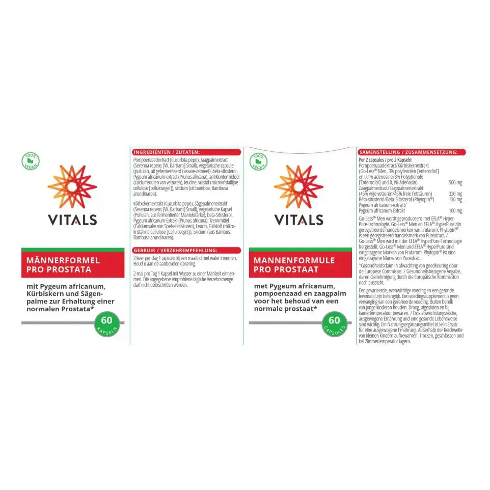 Vitals Mannenformule Pro Prostaat 60 capsules