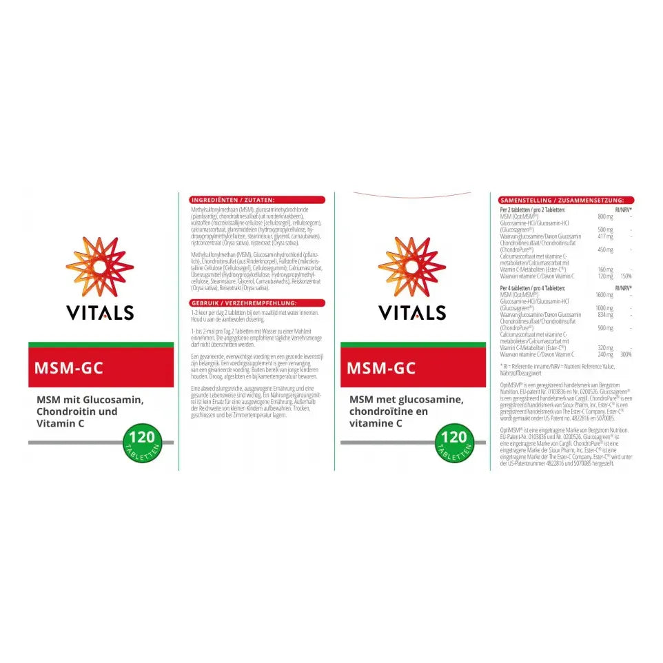 Vitals MSM GC 120 tabletten