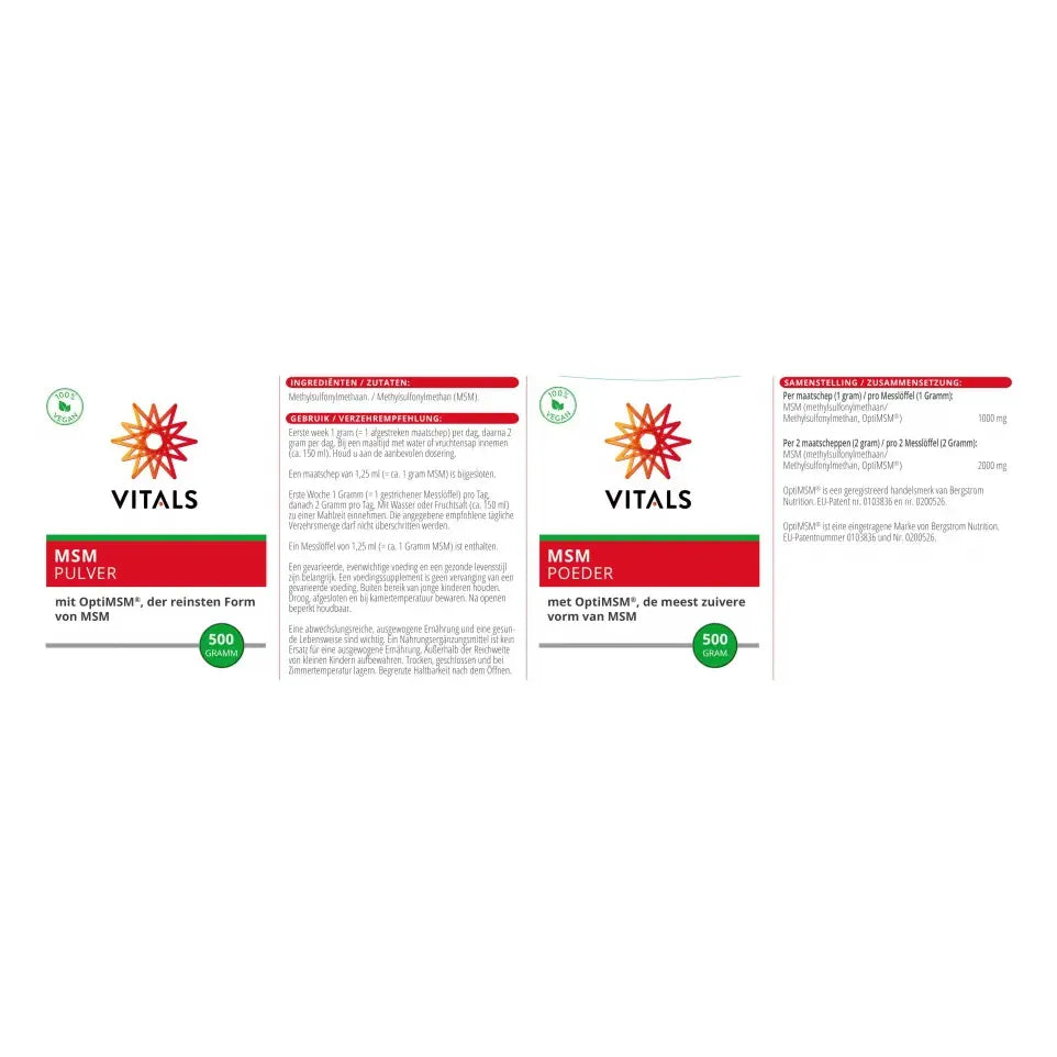 Vitals MSM Poeder 500 gram