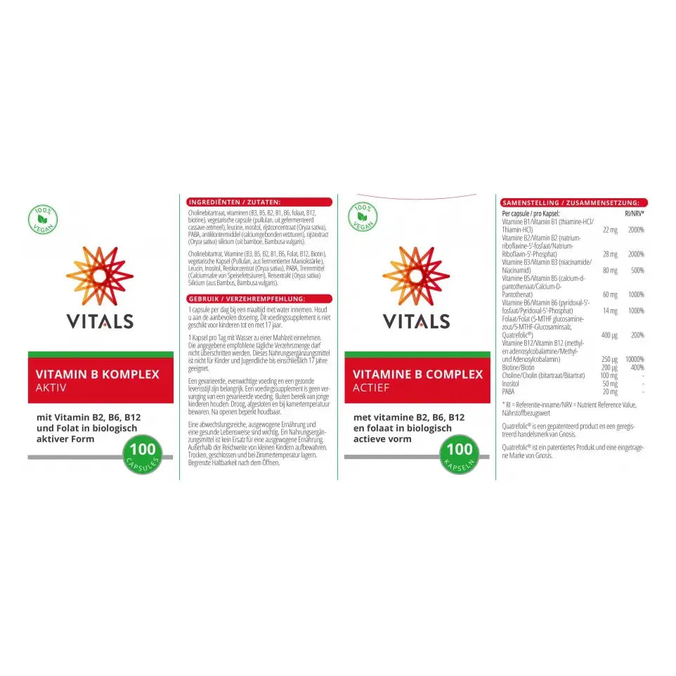 Vitals Vitamine B complex actief 100 capsules