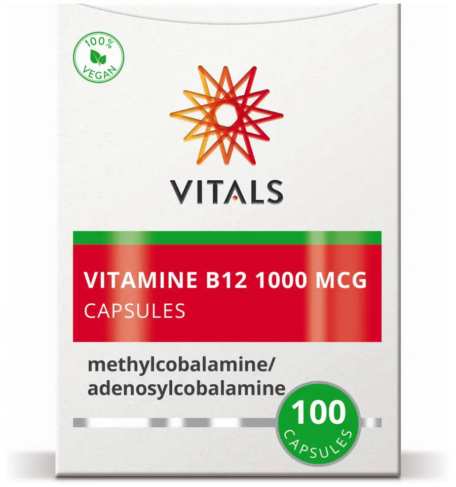 Vitals Vitamine B12 1000 mcg 100 capsules (afbeelding 3)
