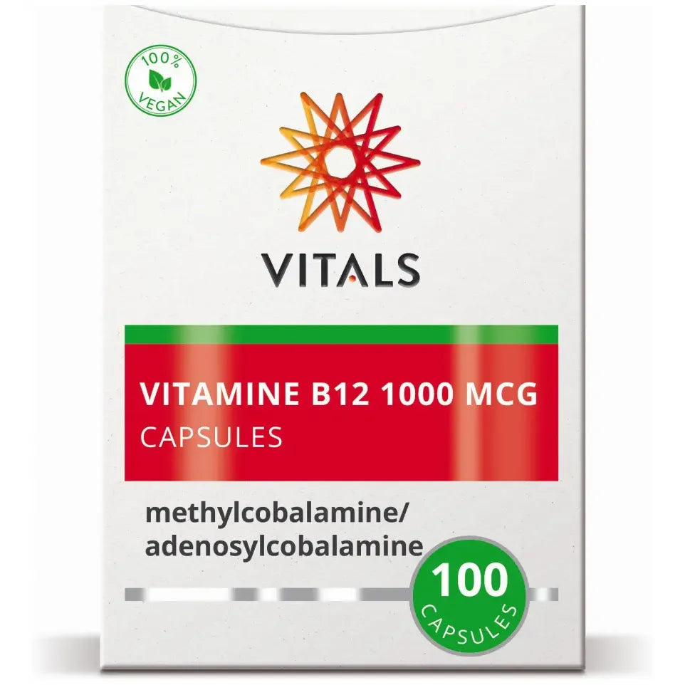Vitals Vitamine B12 1000 mcg 100 capsules (afbeelding 3)