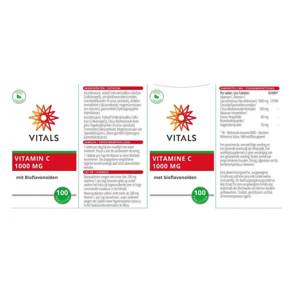 Vitals Vitamine C 1000 mg 100 tabletten
