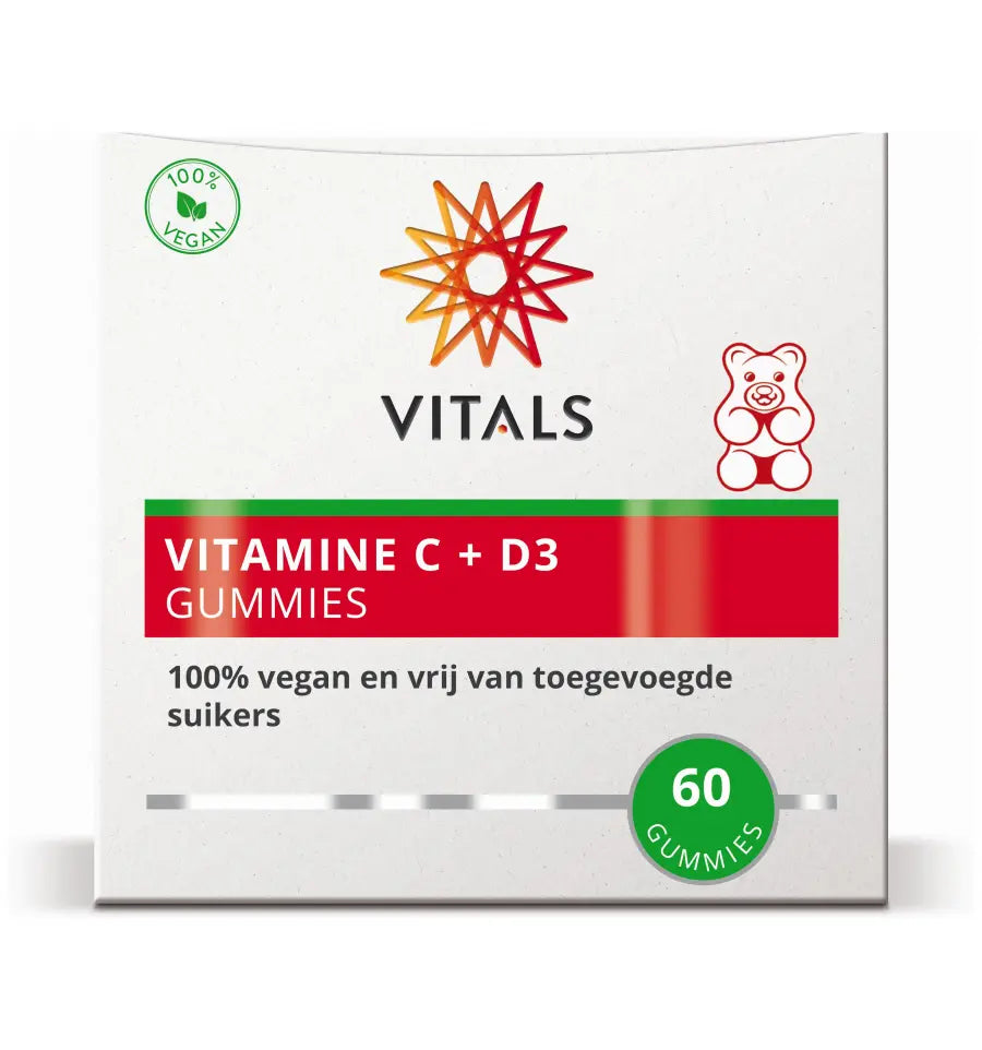Vitals Vitamine C + D3 60 gummies (afbeelding 3)