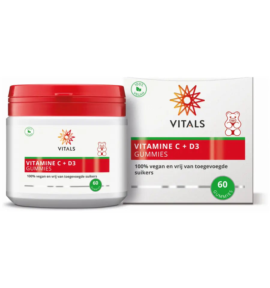 Vitals Vitamine C + D3 60 gummies (afbeelding 2)