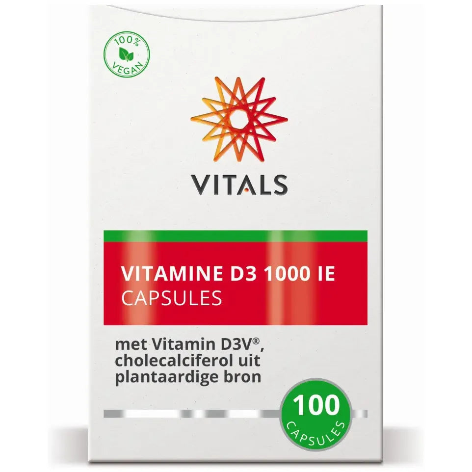 Vitals Vitamine D3 25 mcg 100 capsules (afbeelding 3)