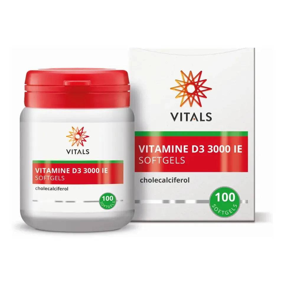 Vitals Vitamine D3 75 mcg 100 softgels (afbeelding 2)