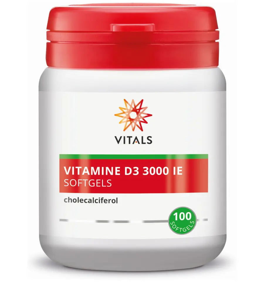 Vitals Vitamine D3 75 mcg 100 softgels (afbeelding 1)