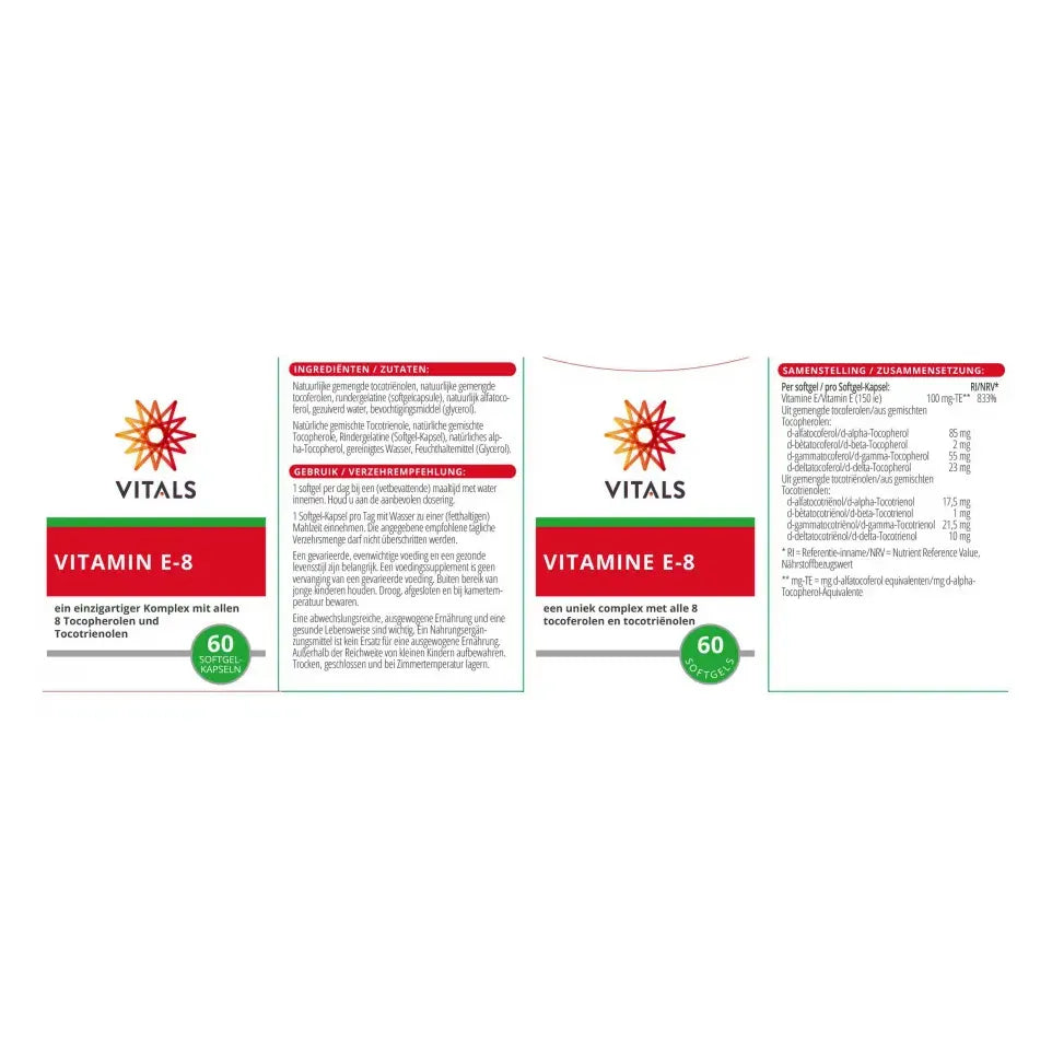 Vitals Vitamine E-8 60 softgels