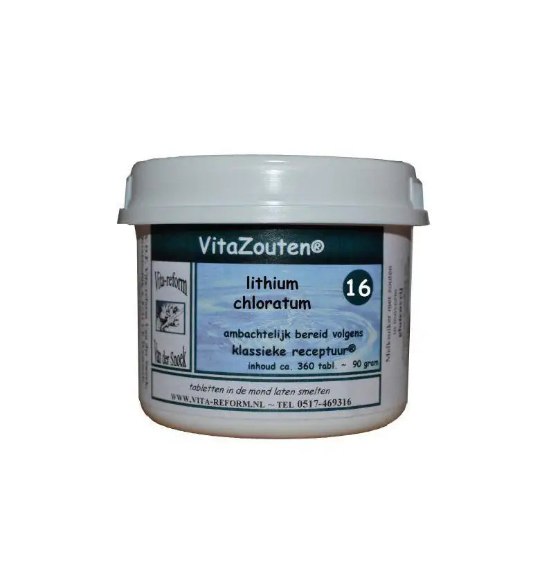 Vitazouten Lithium chloratum VitaZout Nr. 16 360 tabletten
