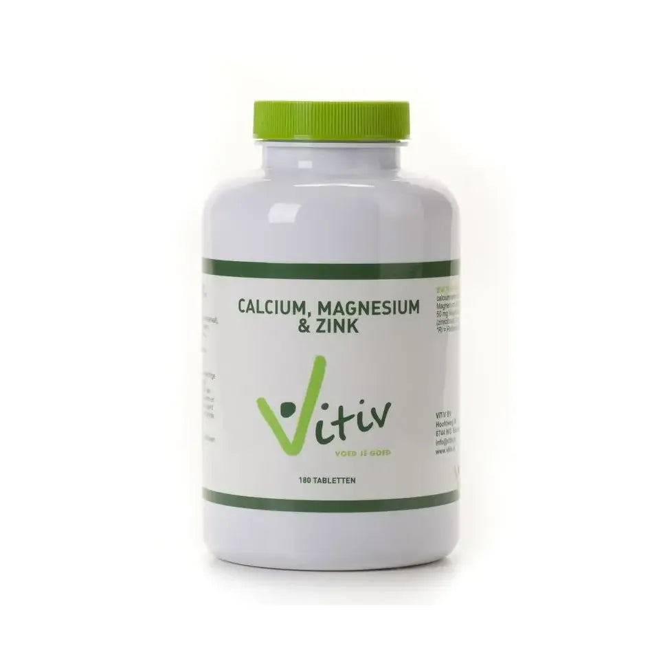 Vitiv Calcium magnesium & zink 180 tabletten