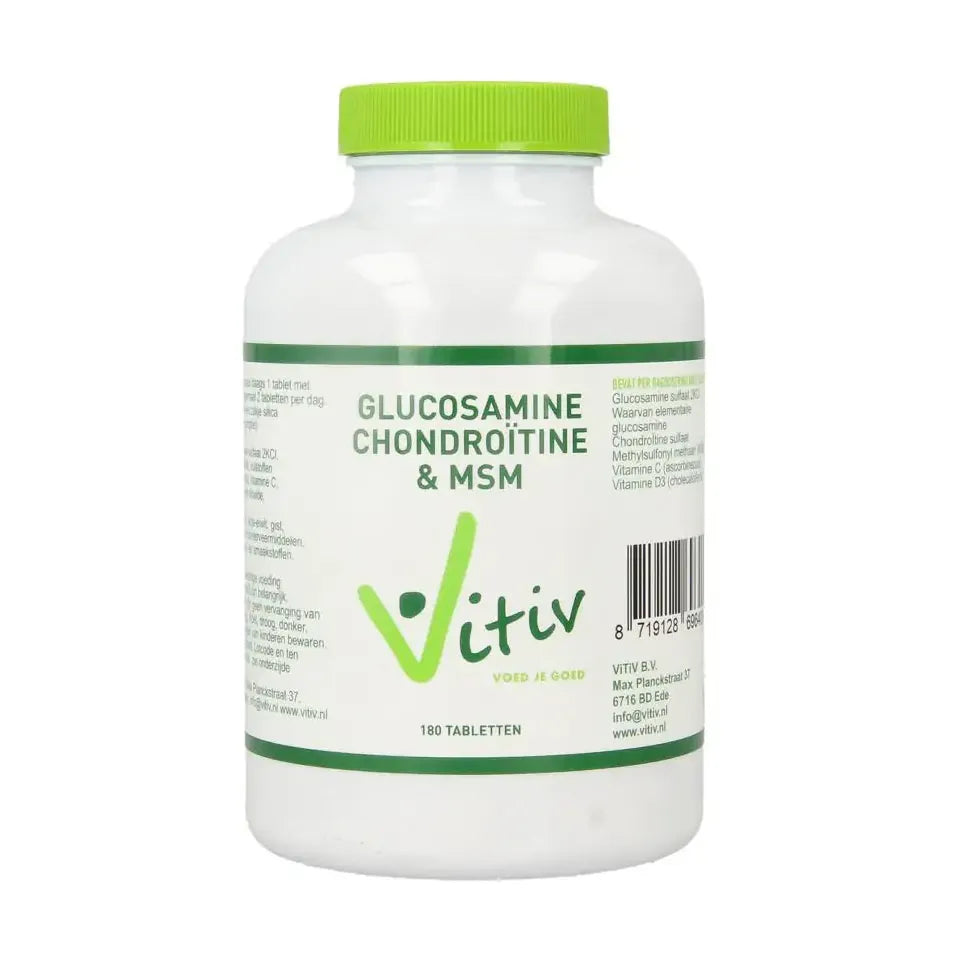 Vitiv Glucosamine chondroitine MSM 180 tabletten