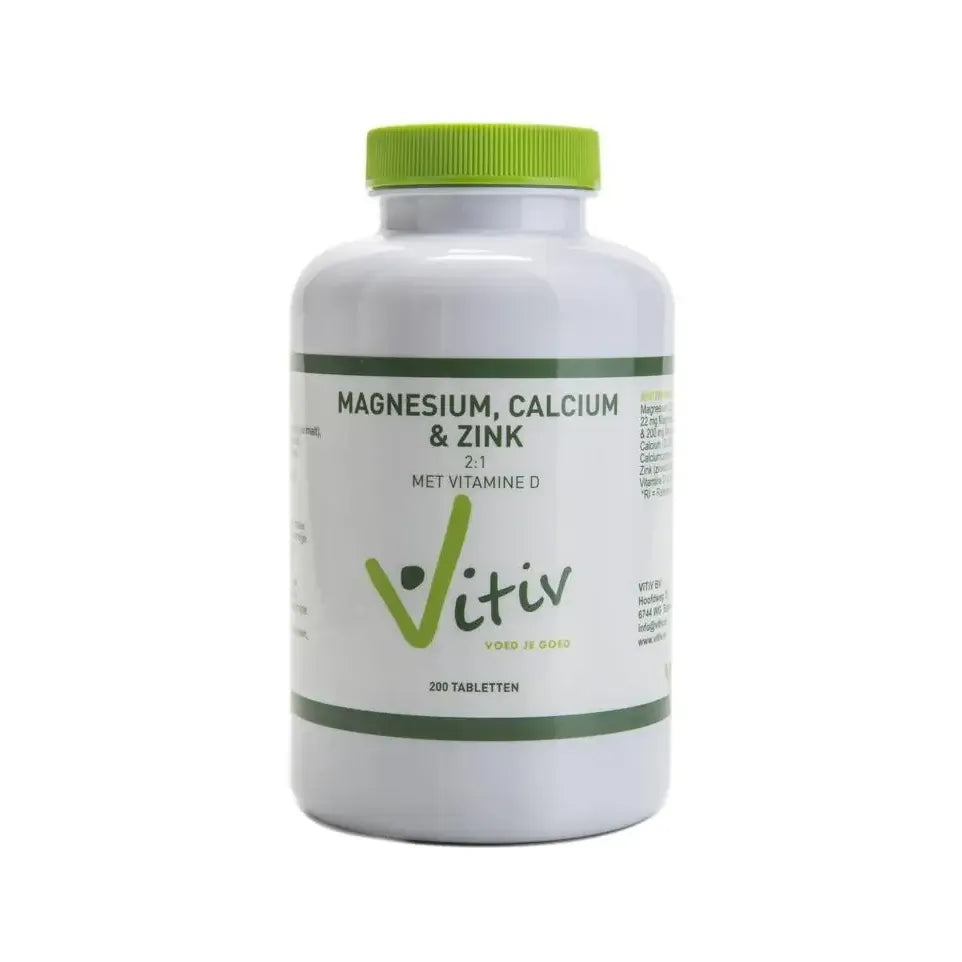 Vitiv Magnesium calcium zink 200 tabletten
