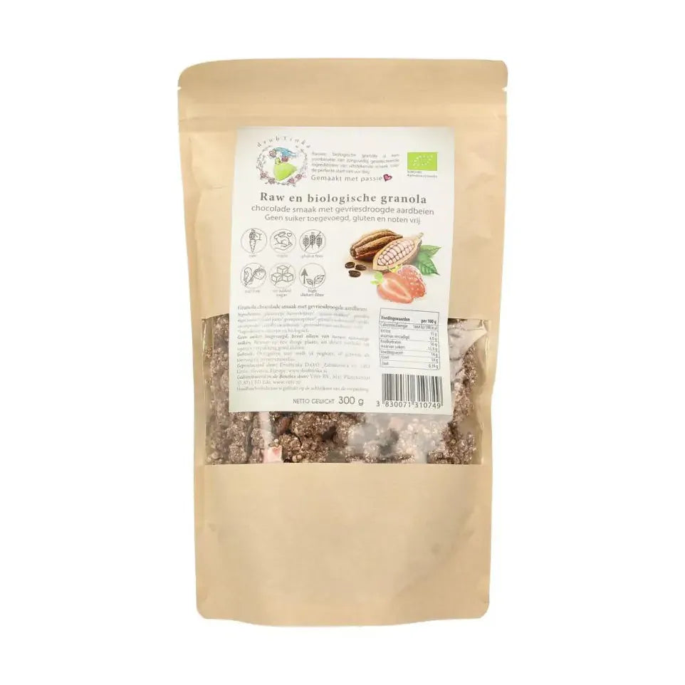 Vitiv Tijgernoot granola chocolade aardbei 300 gram
