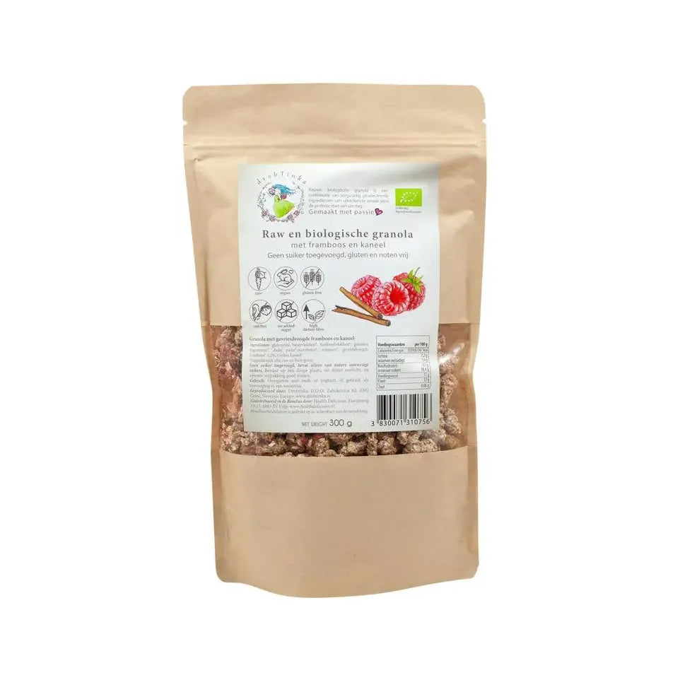 Vitiv Tijgernoot granola framboos kaneel 300 gram