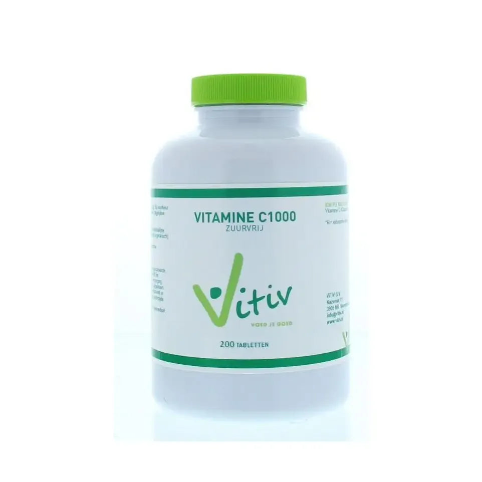 Vitiv Vitamine C1000 zuurvrij 200 tabletten