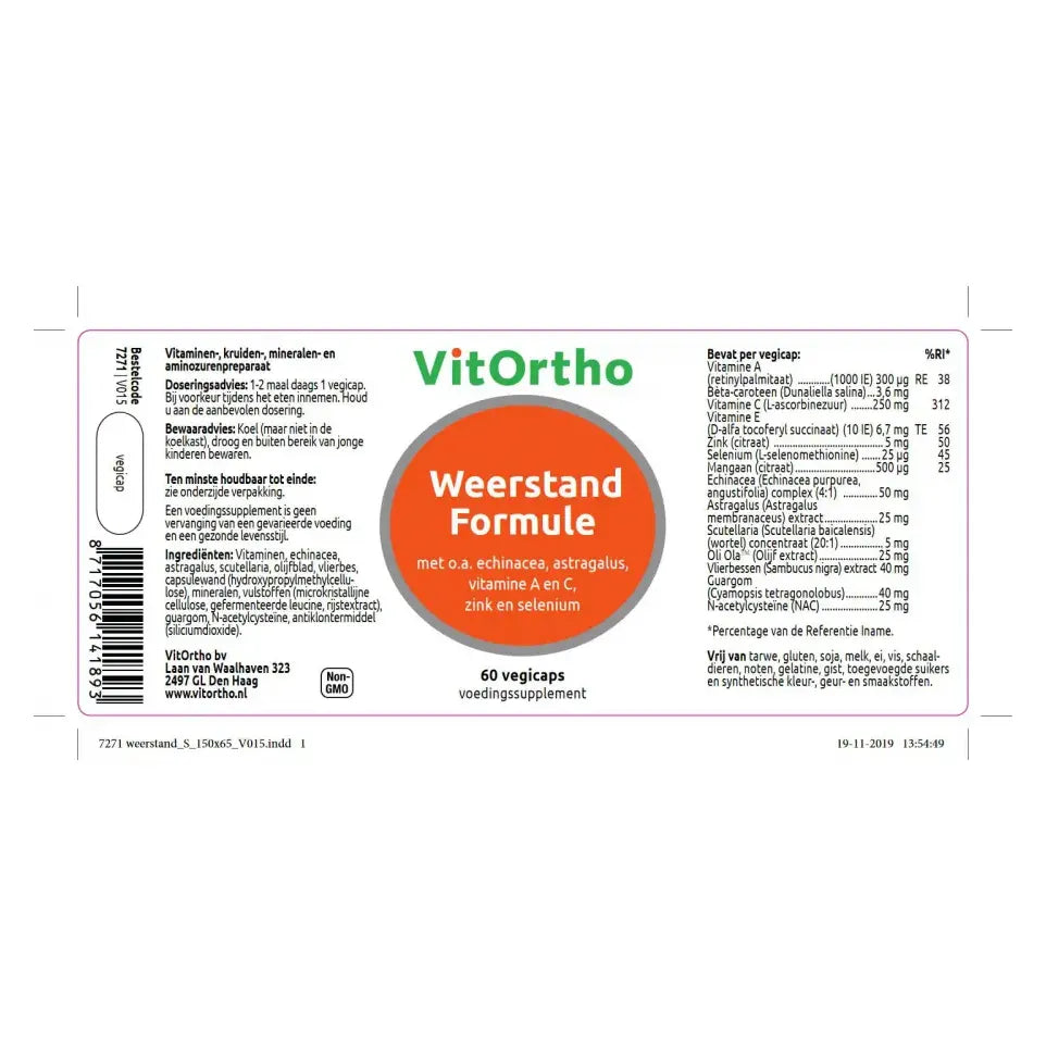 Vitortho ImmuForm vh weerstand formule 60 vcaps