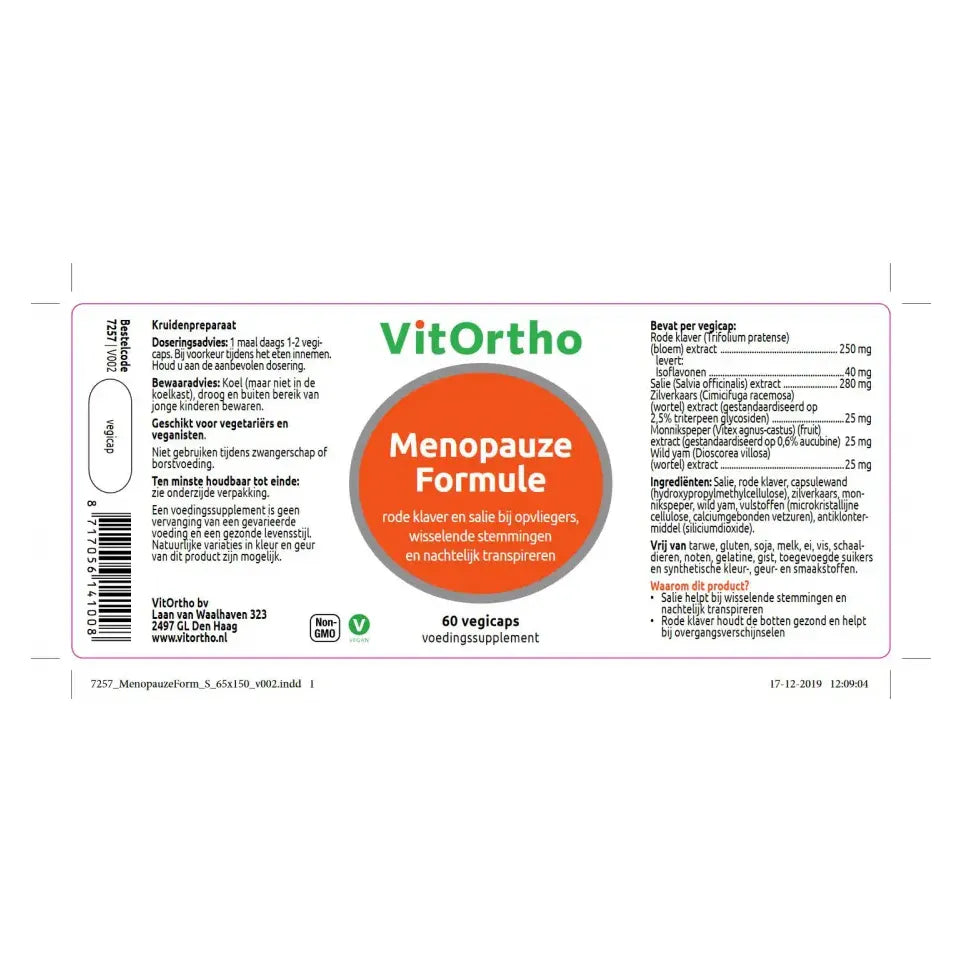 Vitortho MenoForm vh menopauze formule 60 vcaps