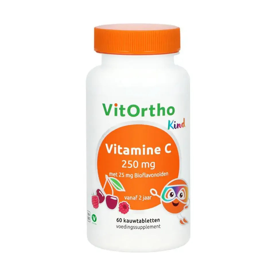 Vitortho Vitamine C 250 mg met 25 mg bioflavonoiden (kind) 60