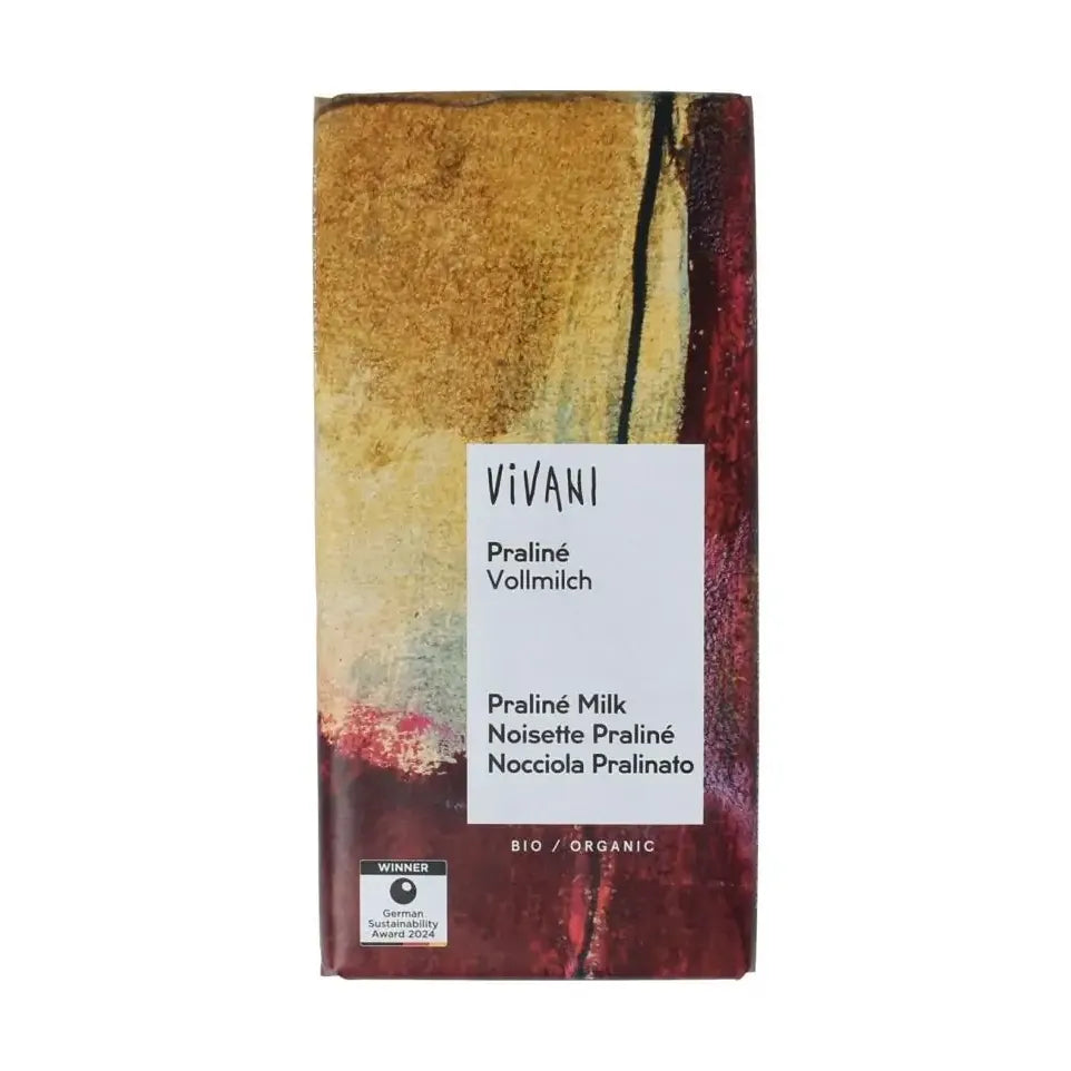 Vivani Chocolade melk praline nougat 100 gram