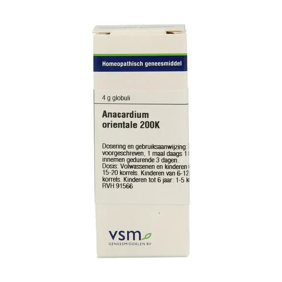 VSM Anacardium orientale 200K 4 gram globuli