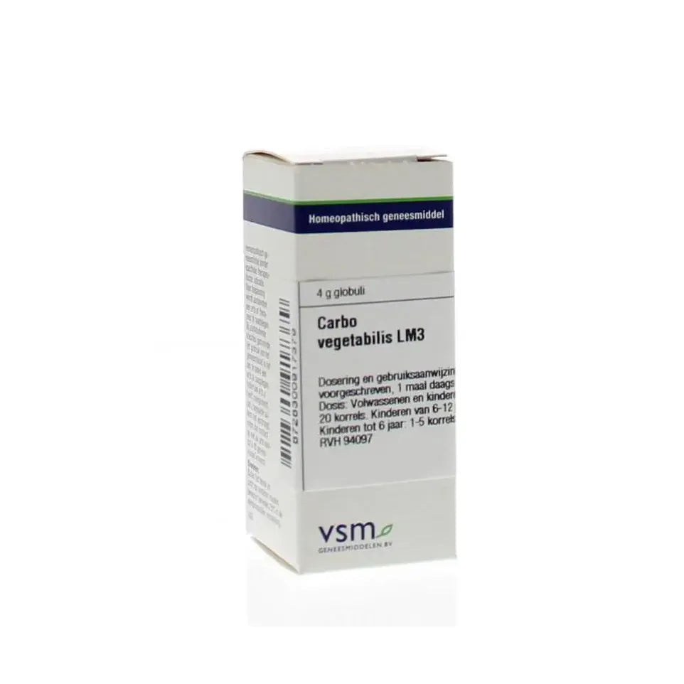 VSM Carbo vegetabilis LM3 4 gram globuli