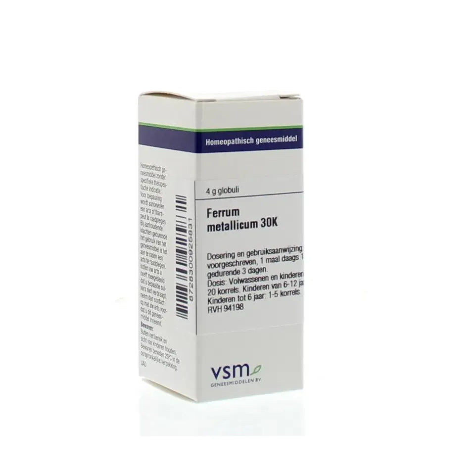 VSM Ferrum metallicum 30K 4 gram globuli