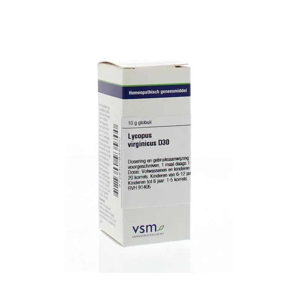 VSM Lycopus virginicus D30 10 gram globuli