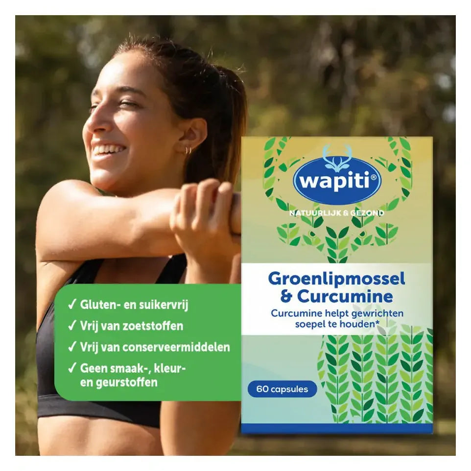 Wapiti Groenlipmossel & curcuma 60 capsules