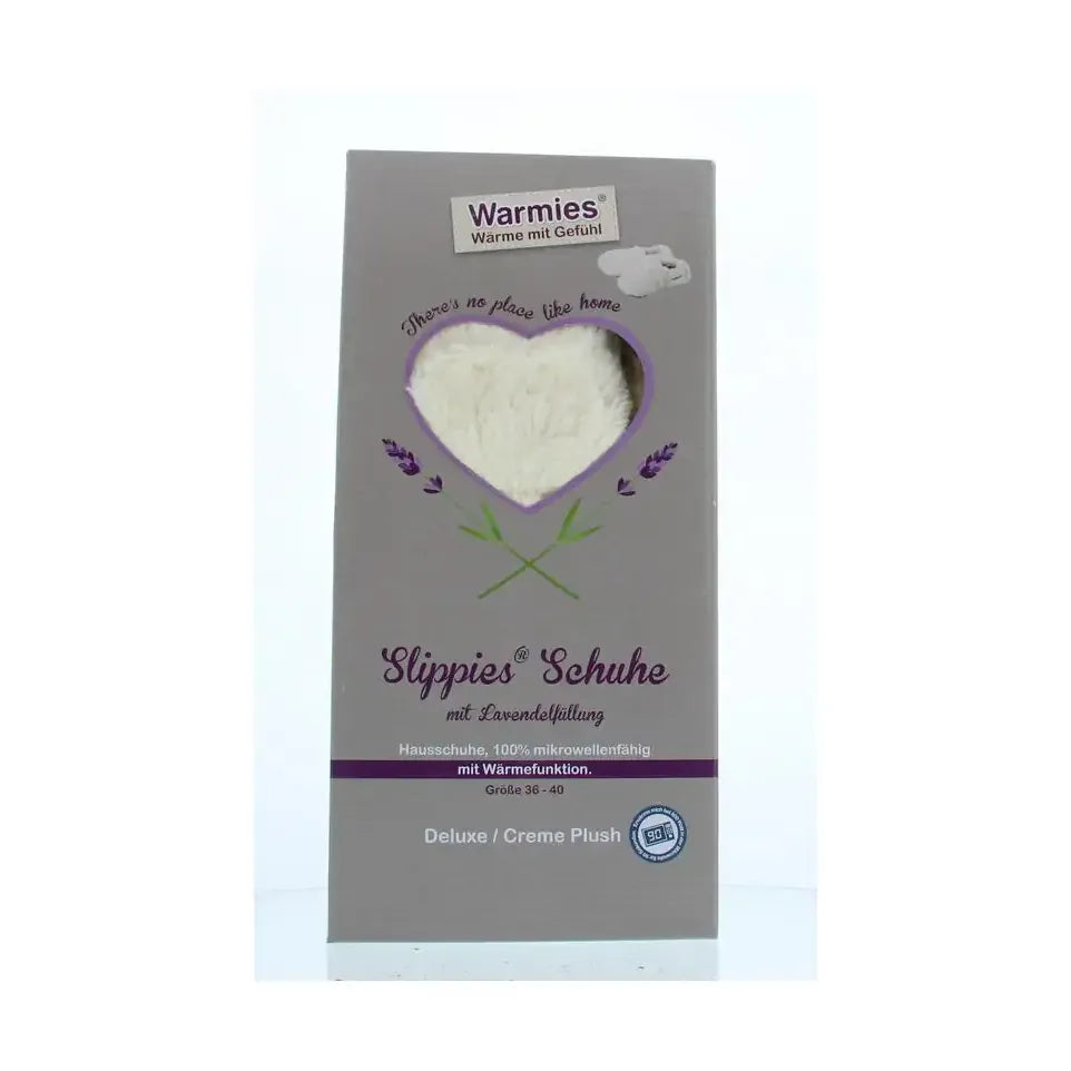 Warmies Slippies maat 4-7 (36-40) creme plush