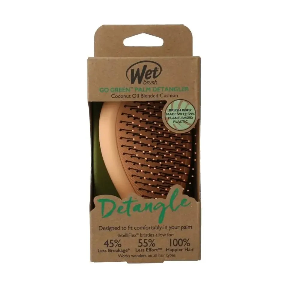 Wetbrush Go green palm detangler orange coconut oil